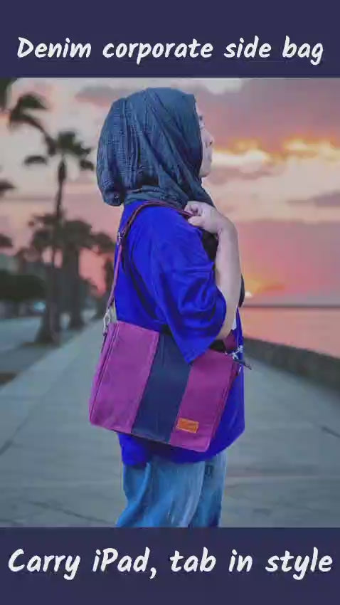 Hazel Bag- iPad / Tab Corporate Office Bag- Feel the Luxury of Denim!