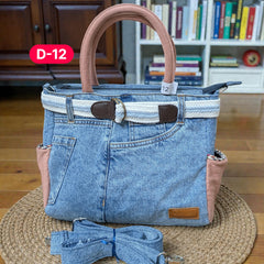 Exclusive Denim Daffodil Bag – Unique in Style - D12