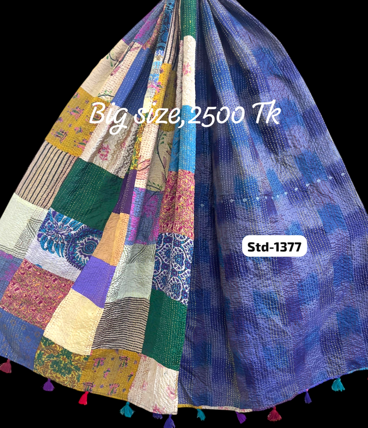 Handmade Silk Stole- While style meets utility-Big Size-1377