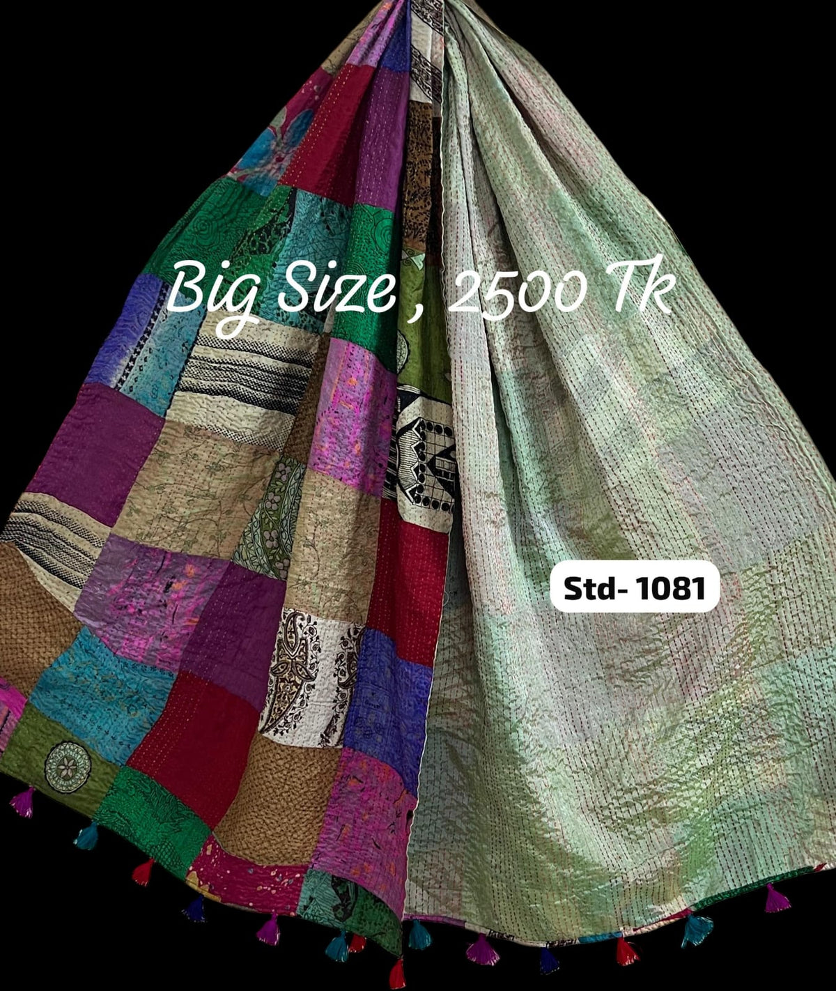 Handmade Silk Stole- While style meets utility- Big Size-1081