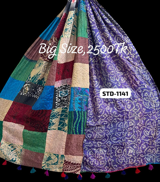 Handmade Silk Stole- While style meets utility-Big Size-1141