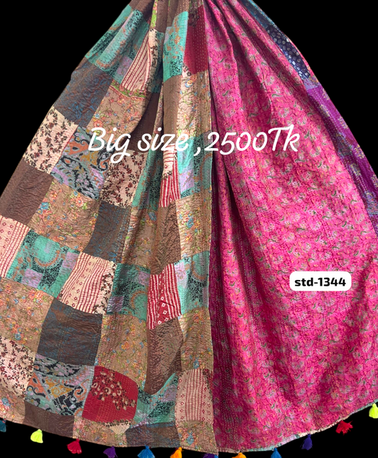 Handmade Silk Stole- While style meets utility-Big Size-1344