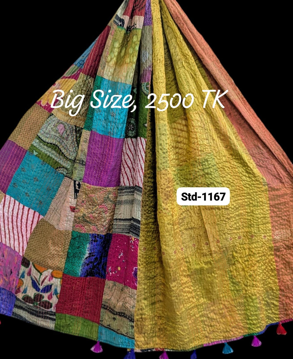 Handmade Silk Stole- While style meets utility-Big Size-1167