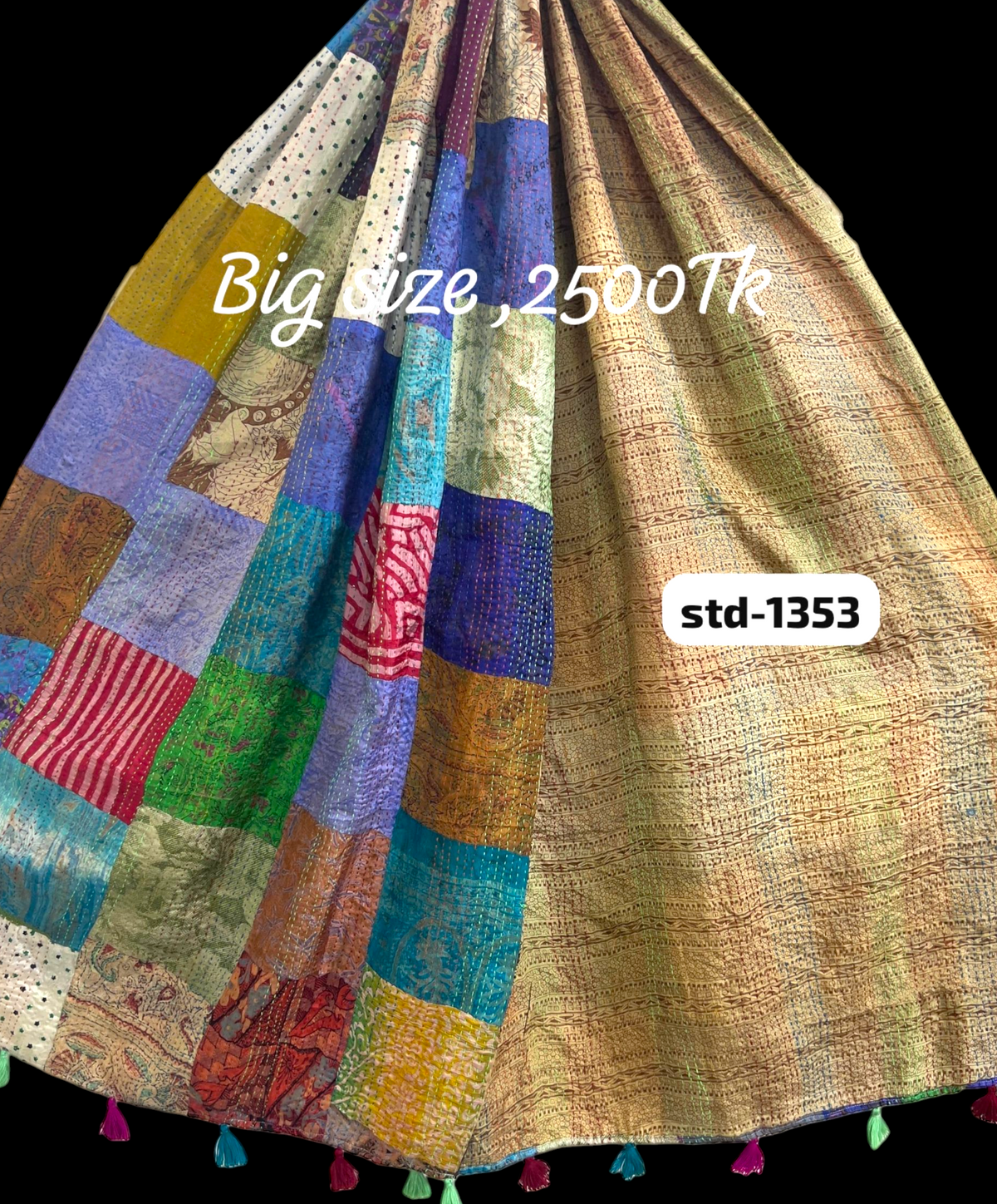 Handmade Silk Stole- While style meets utility-Big Size-1353