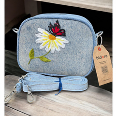 Eraboti - Cute Hand Embroidery Casual Denim Bag