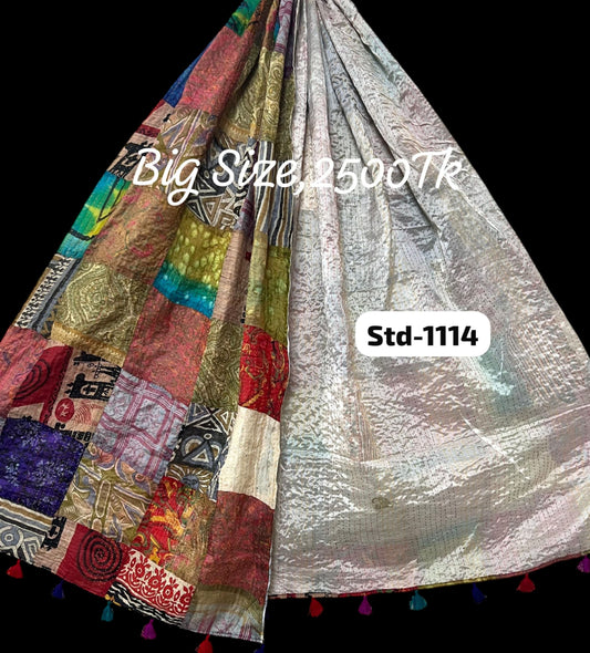 Handmade Silk Stole- While style meets utility-Big Size-1114