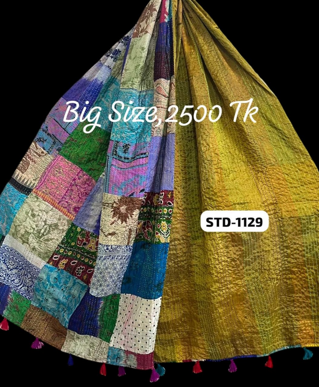 Handmade Silk Stole- While style meets utility-Big Size-1129