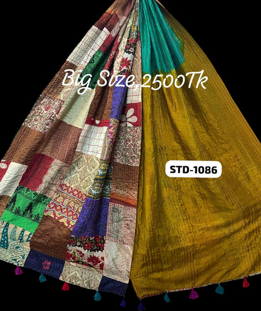 Handmade Silk Stole- While style meets utility-Big Size-1086