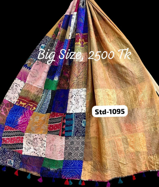 Handmade Silk Stole- While style meets utility-Big  Size-1095