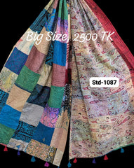 Handmade Silk Stole- While style meets utility-Big Size-1087
