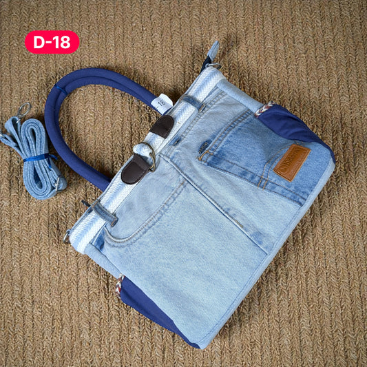 Exclusive Denim Daffodil Bag – Unique in Style - D18