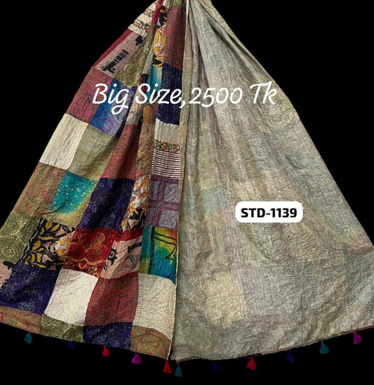 Handmade Silk Stole- While style meets utility-Big Size-1139