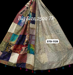 Handmade Silk Stole- While style meets utility-Big Size-1139