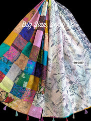 Handmade Silk Stole- While style meets utility-Big Size-2237