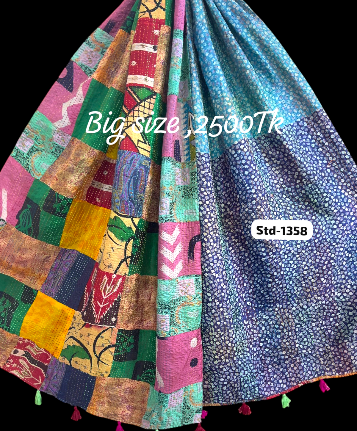 Handmade Silk Stole- While style meets utility-Big Size-1358