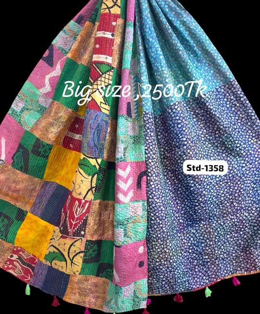 Handmade Silk Stole- While style meets utility-Big Size-1358