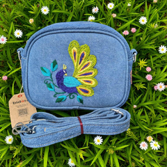 Eraboti - Cute Hand Embroidery Casual Denim Bag