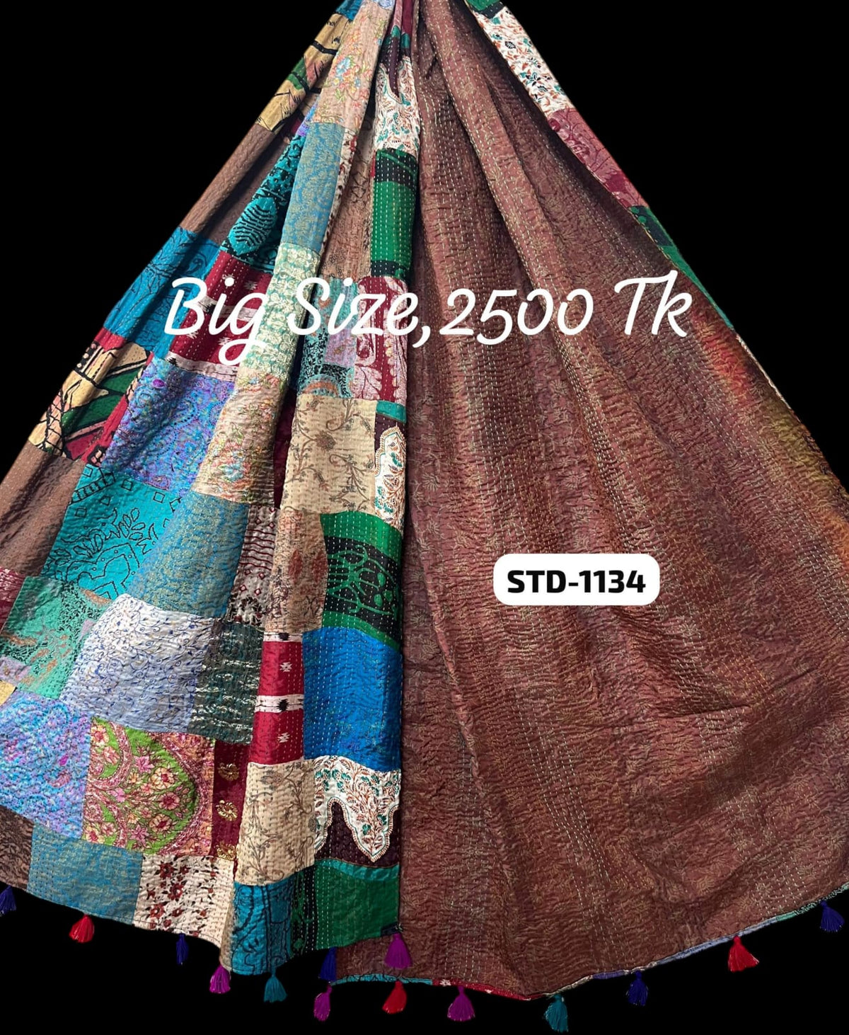 Handmade Silk Stole- While style meets utility-Big Size-1134