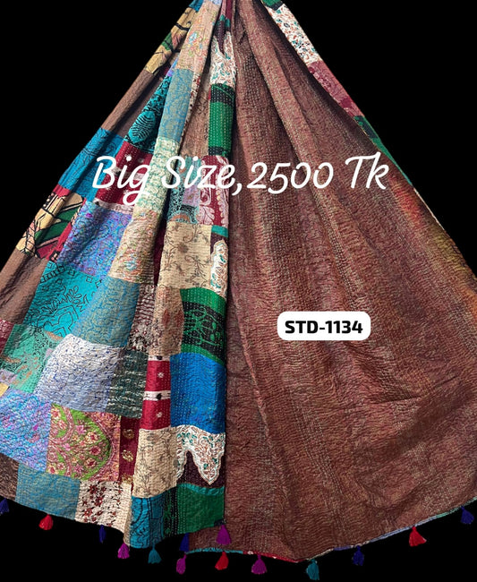 Handmade Silk Stole- While style meets utility-Big Size-1134