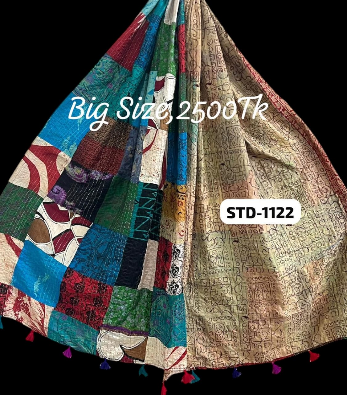 Handmade Silk Stole- While style meets utility-Big Size-1122