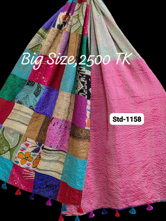 Handmade Silk Stole- While style meets utility-Big Size-1158