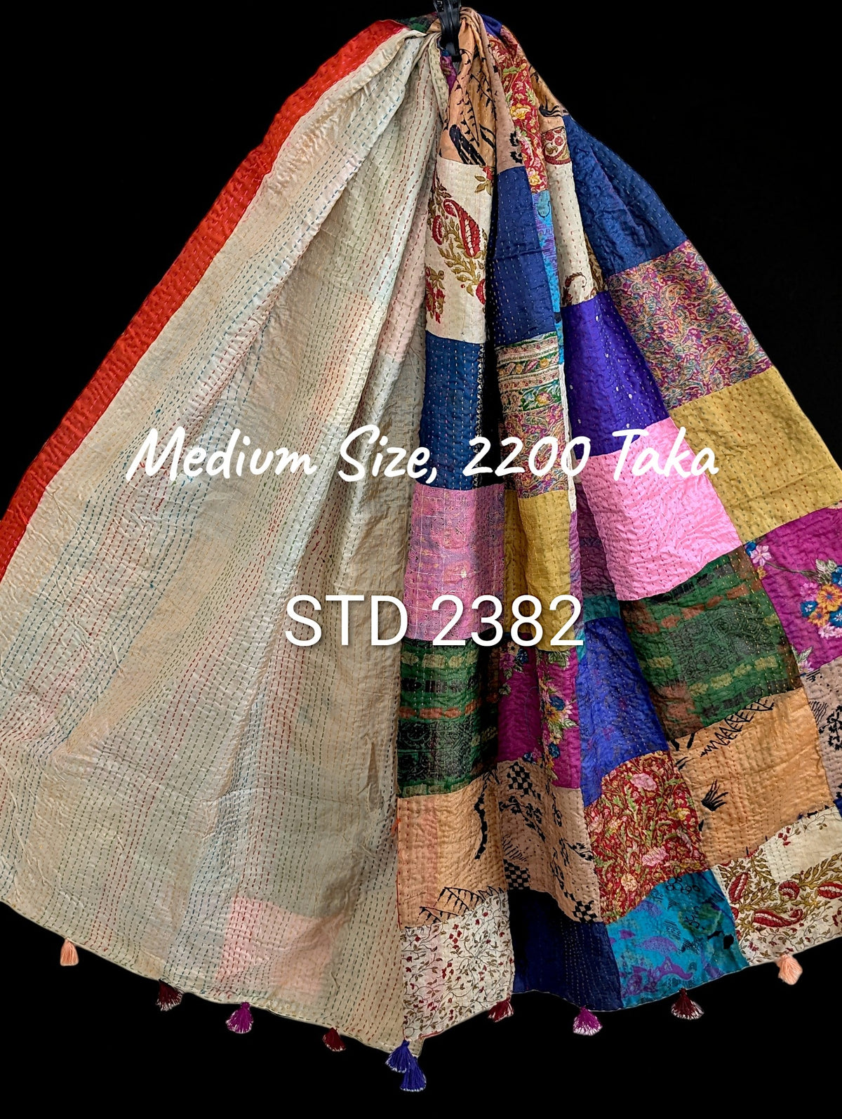 Handmade Silk Stole- While style meets utility-Medium Size-2382