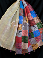 Handmade Silk Stole- While style meets utility-Big Size-2389